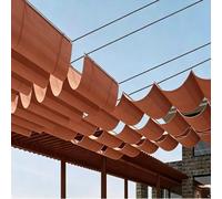 Voile d'ombrage Carrée 280 x 510 cm Protéger du Soleil, Résistant à La Pluie, Anti-Déchirure, Anti-UV, Imperméable Bâche Dombrage avec Œillets et Corde pour Jardins Gazebo, Rouge Rouille