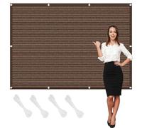 Voile d'ombrage Carrée 70 x 260 cm Rectangle, Protection des Rayons UV, Résistant, Voiles Ombrages Multi Couleur et Taille pour Patio Jardin Terrasse Extérieur Balcon, Marron