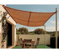 Voile d'ombrage carrée sunnet en fibre de coco 3 x 3 m - nortene