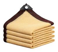 Voile d'ombrage colorée à 90% for clôture, écran de confidentialité à Rayures Multicolores avec œillets antirouille for pergola, Plantes, chenil for Chien, Serre(Beige,4 * 6m)