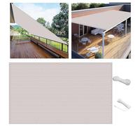 Voile d'ombrage de 1,3 x 9 m, protection UV, auvent respirant, anti-âge avec œillets pour terrasse, jardin, terrasse