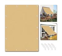 Voile d'ombrage de 4 x 4 m - Protection UV 98 % - Avec kit de fixation - Pour jardin, terrasse, piscine - Couleur crème - Durable et élégant - Pour la maison et la terrasse