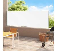 Voile d'ombrage de balcon - Brise-vue - Store latéral extensible - 200 x 500 cm - Crème - Pour l'extérieur, terrasse, balcon, jardin