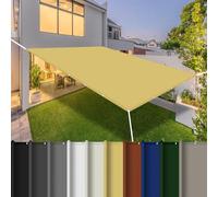 Voile d'ombrage de jardin résistant aux intempéries et durable pour extérieur, jardin, terrasse, cour, fête, 3,8 x 4,2 m, couleur crème, 3,8 x 4,2 m
