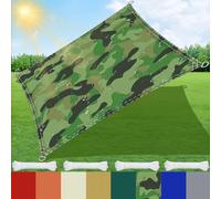 Voile d'ombrage de qualité supérieure avec anneaux en D - Indice d'ombrage de 95 % - Tissu Oxford 180 g/m² - Imperméable - 9 x 16 m - Idéal pour jardin, camping, piscine, balcon, abri d'auto
