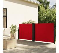 Voile d'ombrage de terrasse - Store latéral extensible - Rouge - 120 x 600 cm - Pour balcon, jardin - Installation rapide