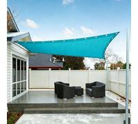Voile d'ombrage D'Extérieur 300 x 390 cm Respirant, Perméable à l'eau et Ventilé Toile d'ombrage Rectangulaire avec Cordes pour Terrasse Jardin Extérieur, Bleu Ciel