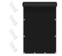 Voile d'ombrage d'extérieur imperméable et anti-UV - 240 x 270 cm - Coupe-vent - Avec kit de fixation pour jardin, terrasse, piscine - Noir Vela ombreggiante