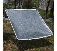 Voile d'ombrage en feuille d'aluminium anti-UV à 99 % pour jardin, plantes, serres, porches, pergolas - Isolation et refroidissement (2 x 10 m, blanc)