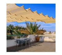 Voile d'ombrage en forme de U - Protection UV à 90 % - Imperméable - Pour terrasse - Kit d'installation inclus - 1 x 10 m (l x L)