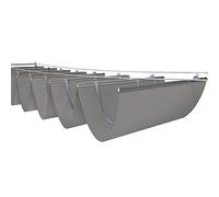 Voile d'ombrage en forme de U rétractable - Protection UV à 90 % - Respirant - Avec kit de câble métallique - Pour terrasse - 1,2 x 9 m - Housse d'extérieur