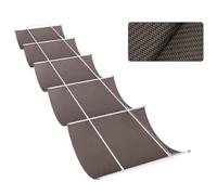 Voile d'ombrage en forme de U rétractable, résistant aux UV, idéal pour patio, jardin et terrasses, marron (1,1 x 5 m)