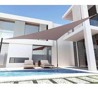 Voile D'ombrage en Polyester Résistant À l'eau, Bloc UV avec Corde Gratuite, Auvent De Protection Solaire for Jardin Extérieur, Patio, Cour, Fête, Œuf(Khaki,4.5x4.5x4.5m)