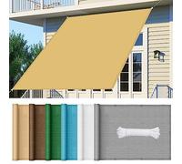 Voile d'ombrage en polyéthylène haute densité - 1,2 x 8,5 m - Pour terrasse, jardin, cour - Protection UV durable - Marron - Pour un meilleur confort extérieur