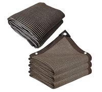 Voile d'ombrage en polyéthylène haute densité résistant aux déchirures pour jardin, terrasse, balcon, camping et voiture - 90 % des rayons UV - Œillets de 1 x 2 m à 6 x 8 m - Couleur naturelle