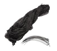 Voile d'ombrage en Tissu Maille Anti-UV Durable, abri de Protection Solaire extérieur pour Cour, Patio, Jardin, Noir, 4 x 6 m avec 20 Attaches