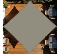 Voile d'ombrage Étanche 1.7 x 3.6 m Résistant à l'eau UV Protection Voiles d'ombrage avec Oeillets et Cordons pour Jardin Terrasse Extérieur Patio Piscine Balcon, Taupe