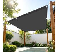 Voile d'ombrage Étanche 130 x 200 cm Plusieurs Tailles et Coloris Bâche Dombrages avec Oeillets et Cordons pour Patio Jardin Terrasse Extérieur Balcon, Gris Foncé