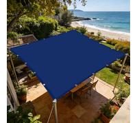 Voile d'ombrage Étanche 140 x 340 cm Cordon de Montage Inclus Filet Dombrage Rectangle Antidéchirure pour Patio Balcon Jardin Terrasse Extérieur, Bleu Foncé