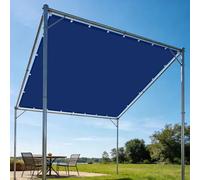 Voile d'ombrage Étanche 140 x 340 cm Résistant à l'eau Rectangulaire Imperméable Brise Vue Respirant pour Patio Jardin, Terrasse, Extérieur, Balcon, Bleu Foncé