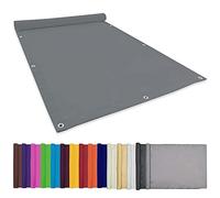 Voile d'Ombrage Étanche 1x1.6M Protection des Rayons 95% UV Terrasse Protection Solaire Voile Solaire avec Oeillets et Cordons pour Jardin Terrasse Balcon Camping, Gris Clair, 22073