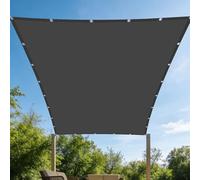 Voile d'ombrage Étanche 2 x 6.5 m Plusieurs Tailles et Coloris Toile d'ombrage Protection Solaire Antidéchirure Pourjardin, Terrasse, Balcon, Extérieur, Gris Foncé