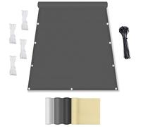 Voile d'Ombrage Étanche 2x6M Voiles Ombrages Rectangulaire,Toile Ombrage Imperméable, Voiles D'ombrage pour Patio Pergola Jardin ExterieurGris Foncé