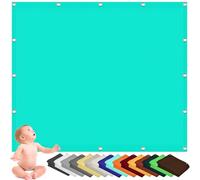 Voile d'ombrage Étanche 3.9 x 4 m Imperméable Protection UV 95% Protection Solaire Voile D’Ombrage Rectangulaire Carré pour de Jardin des Fleurs Serre Grange, Bleu Ciel