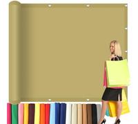 Voile d'ombrage Étanche 3.9 x 4 m Imperméable Protection UV 95% Protection Solaire Voile d'ombrage Imperméable Rectangulaire pour Extérieur Terrasse Jardin Balcon, Jaune Sable