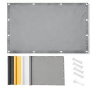 Voile d'Ombrage Extérieur Gris Clair Imperméable Rectangulaire Robuste Protection UV Auvent Jardin 0.6x5.5M avec Œillets et Corde pour Terrasse Cour