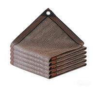 Voile d'Ombrage Extérieur - Toile Solaire HDPE Respirante avec Coutures Renforcées 6 Rangs, Protection Anti-UV pour Terrasse, Jardin & Piscine(Coffee,2 x 5 m/6.6 x 16.4ft)