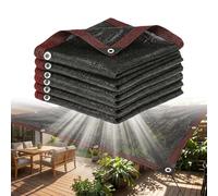 Voile d'Ombrage Extérieur - Toile Solaire HDPE Respirante avec Coutures Renforcées 6 Rangs, Protection Anti-UV pour Terrasse, Jardin & Piscine(Black,2 x 5 m/6.6 x 16.4ft)