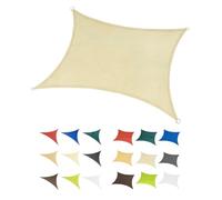Voile d'ombrage extérieure, Toile épaisse tissée serrée for Jardin terrasse Cour(Light Khaki,Rectangle:3x3m)