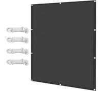 Voile D'Ombrage, Filet d'ombrage 100 x 580 cm Imperméable Rectangulaire Coupe-Vent Toile Ombrage Exterieur Multi Couleur et Taille pour Jardin Terrasse Balcon, Gris Foncé