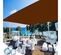 Voile D'Ombrage, Filet d'ombrage 200 x 550 cm Toile Rectangulaire Imperméable, PES 95% Anti-UV Voile Pare-Soleil Jardin pour Plantes de Jardin Terrasses, Marron