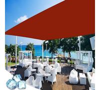 Voile D'Ombrage, Filet d'ombrage 220 x 600 cm Toile Rectangulaire Imperméable, PES 95% Anti-UV Voile Pare-Soleil Jardin pour Plantes de Jardin Terrasses, Rouge Rouille