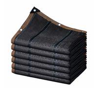 Voile D'Ombrage Filet Protection Solaire 90% Noir Toile Ombrage Anti-âge Résistant Aux UV avec Oeillets pour Couverture de Serre Patio Plante Fleur(12.0x12.0 m=39.4x39.4 ft)