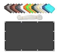 Voile d'ombrage gris foncé de qualité supérieure, 3 x 3,1 m, avec œillets, protection UV à 98 %, résistant au vent, sans perçage, pour balcon et jardin, solution d'intimité pour l'extérieur
