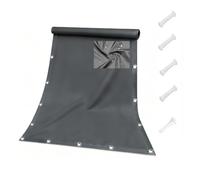 Voile d'Ombrage Gris Foncé Imperméable Robuste Rectangulaire Résistant aux UV Auvent Extérieur 1.6x4M avec Corde pour Terrasse Jardin Balcon Fête