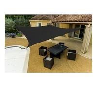 WERKA PRO Voile d'ombrage Grise Polyester carrée 5 x 5 m