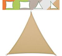 Voile d'ombrage hydrofuge | couleur sable | 3x3x3 m