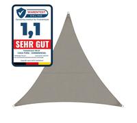 Voile d'ombrage, Hydrofuge, Gris 3,6 x 3,6 x 5,1 m, Triangulaire