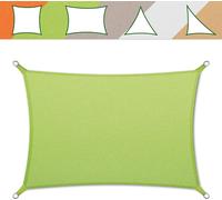 Voile d'ombrage hydrofuge protection UV note de test 1.4 nombreuses couleurs vert clair 5x7 m