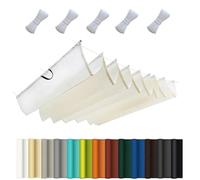 Voile d'ombrage imperméable - 0,5 x 2,5 m - Protection contre les intempéries - 95 % de protection UV - Avec œillets et cordon - Pour balcon, terrasse, jardin, blanc