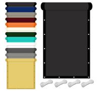 Voile d'ombrage Imperméable 0.7 x 5.8 m UV Protection Toile Rectangulaire d'ombrage Exterieur avec Oeillets et Cordons pour Extérieur Terrasse Jardin Balcon, Noir