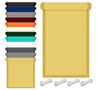 Voile d'ombrage Imperméable 1.2 x 7.4 m UV Protection Imperméable à l'eau PES Toile d'ombrage avec Oeillets et Cordons pour Extérieur Terrasse Jardin Balcon, Jaune Sable