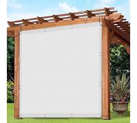 Voile d'ombrage imperméable 1,3 x 3,5 m Protection UV 99 % œillets inclus Idéal pour jardin et terrasse Blanc