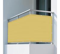 Voile d'ombrage Imperméable 1.3 x 6.5 m Protection des Rayons UV Bache Ombrages avec 4 Morceaux de Corde pour Patio Jardin, Terrasse, Extérieur, Balcon, Couleur Crème