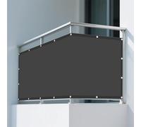 Voile d'ombrage Imperméable 1.5 x 10 m Protection des Rayons UV Bache Ombrages avec 4 Morceaux de Corde pour Patio Jardin, Terrasse, Extérieur, Balcon, Gris Foncé