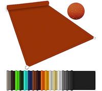 Voile d'ombrage imperméable 1,6 x 5 m - Angle droit - Bloque 98 % des UV - Auvent de jardin ou terrasse avec corde - Solution d'ombrage rouge rouille